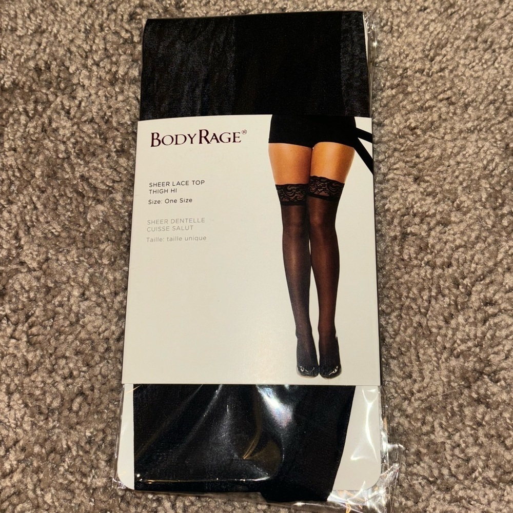 Share lace top thigh high